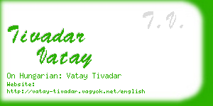 tivadar vatay business card